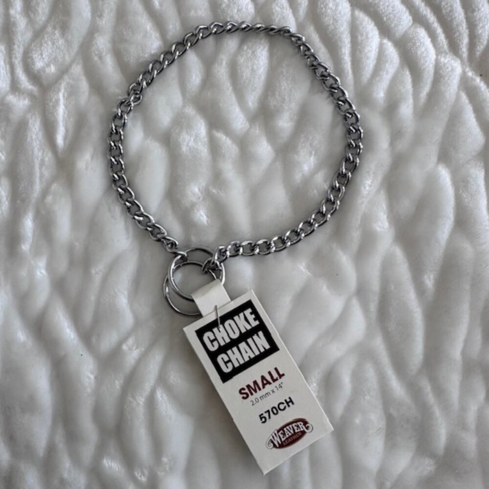 NWT Weaver Dog Training Chain Slip Collar 14 Inch 2.0 MM